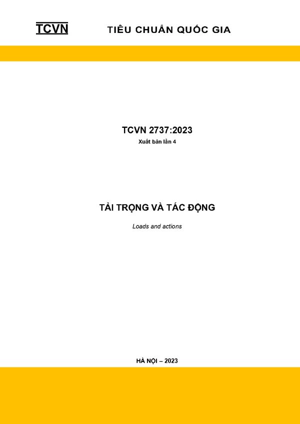 TIÊU CHUẨN 2737-2023- TẢI TRỌNG TÁC ĐỘNG